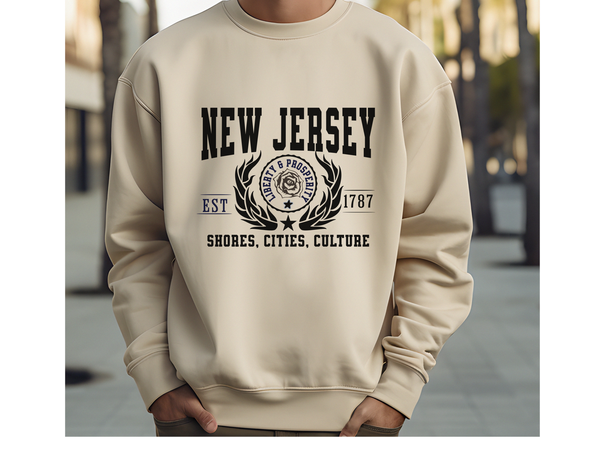 New Jersey State Legacy Sweatshirt – Shores, Cities, Culture | Unisex Garden State Pride Crewneck