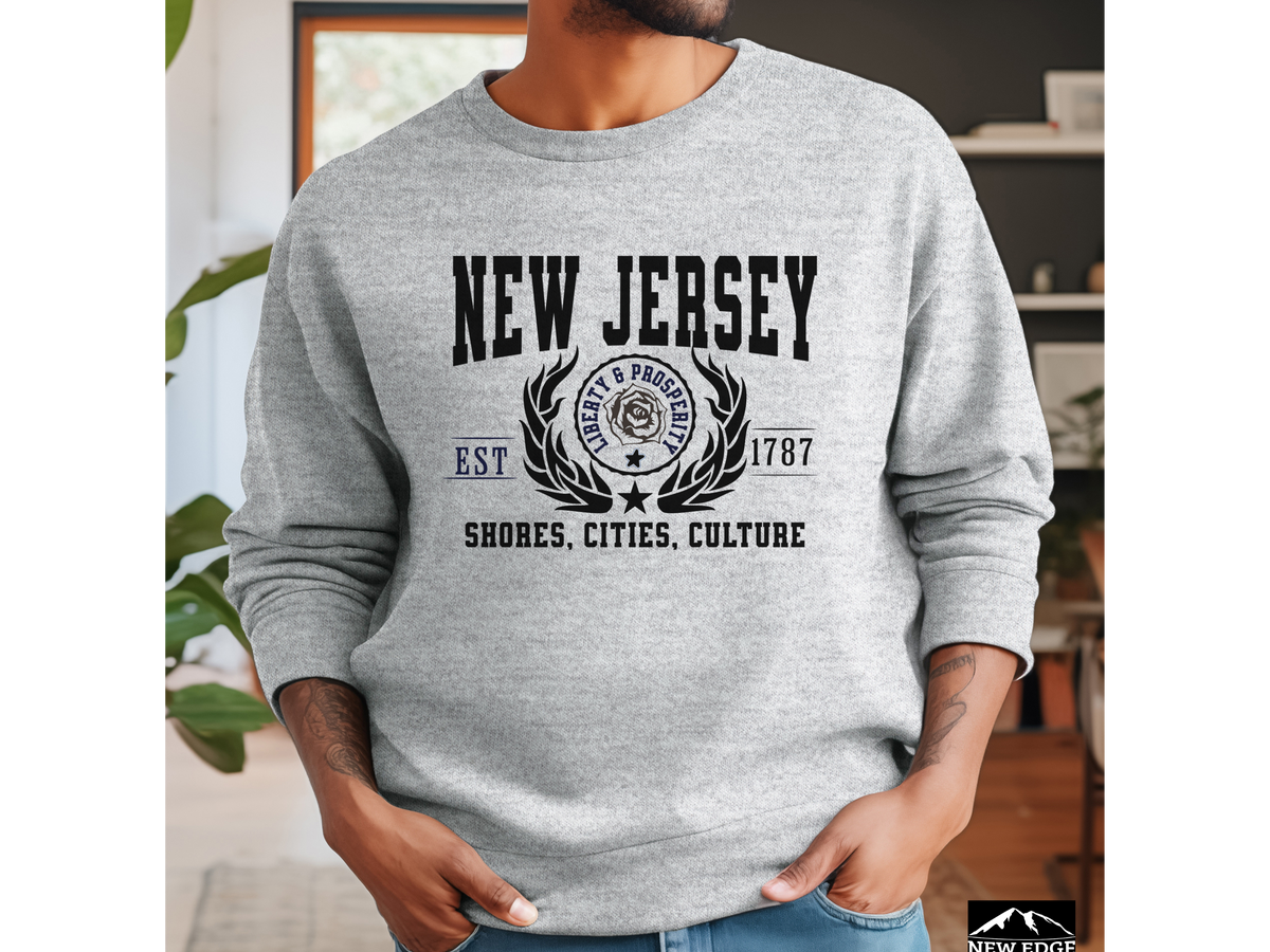 New Jersey State Legacy Sweatshirt – Shores, Cities, Culture | Unisex Garden State Pride Crewneck