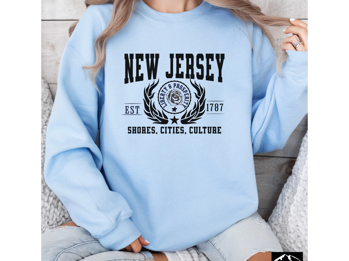New Jersey State Legacy Sweatshirt – Shores, Cities, Culture | Unisex Garden State Pride Crewneck
