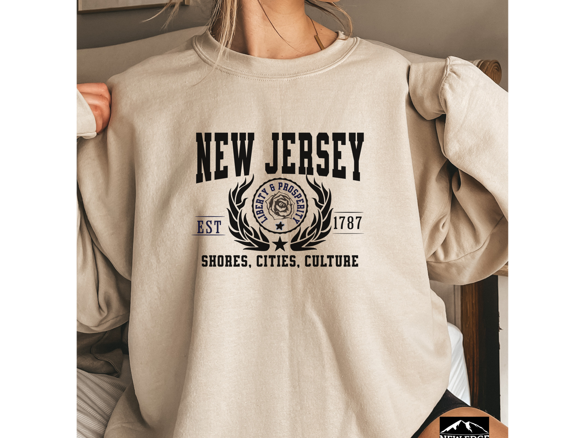 New Jersey State Legacy Sweatshirt – Shores, Cities, Culture | Unisex Garden State Pride Crewneck