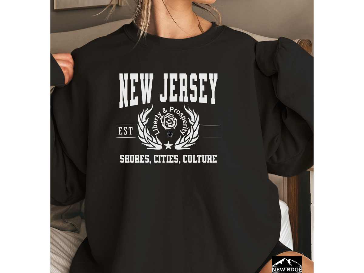 New Jersey State Legacy Sweatshirt – Shores, Cities, Culture | Unisex Garden State Pride Crewneck