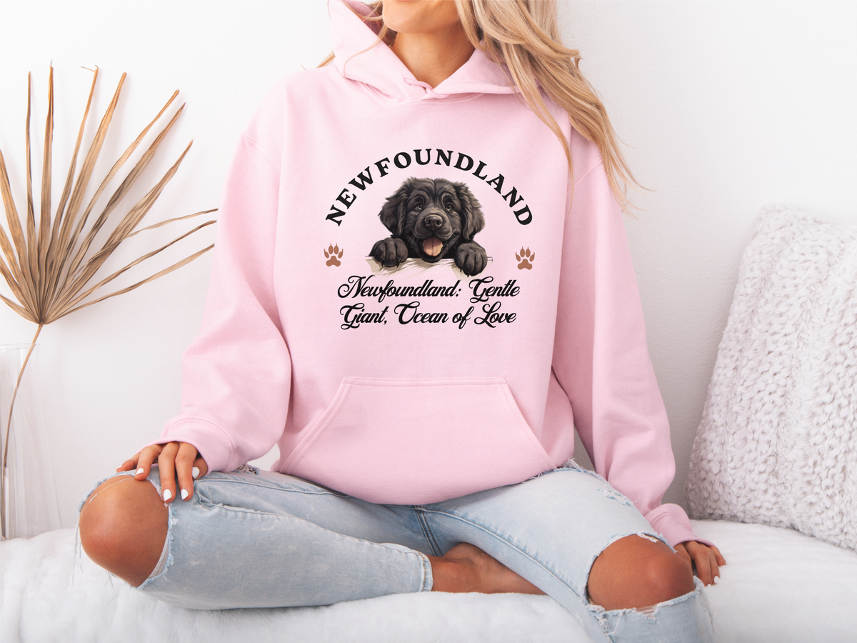 Newfoundland Dog Hoodie – "Gentle Giant: Ocean of Love" | Unisex Cozy Hoodie for Big-Hearted Pups