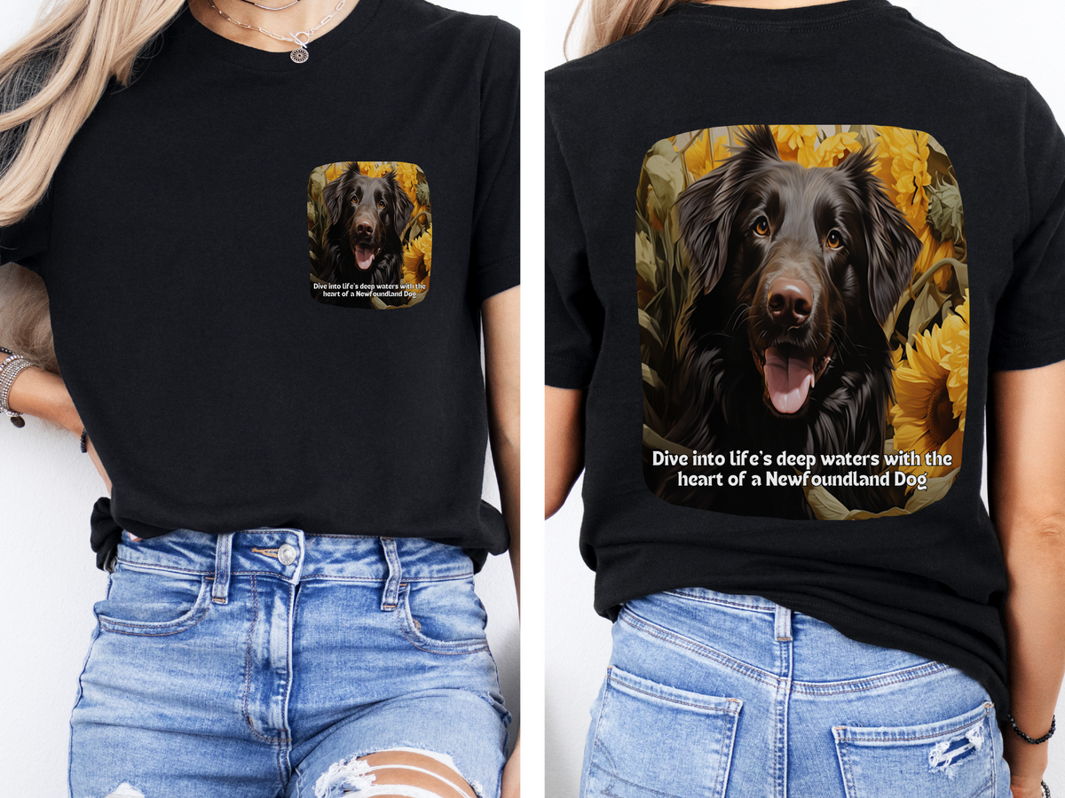 Newfoundland Dog Sunflower T-Shirt – Brave & Loyal Water Dog Tee