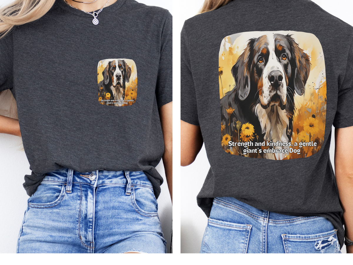 Newfoundland Sunflower Gentle Giant Dog T-Shirt – Strength & Kindness in Every Embrace | Unisex Tee