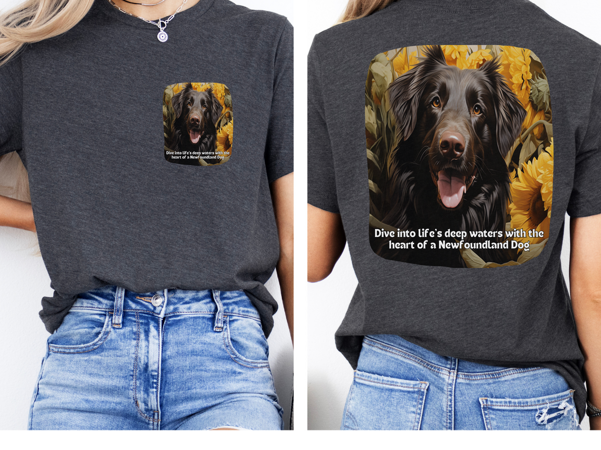 Newfoundland Dog Sunflower T-Shirt – Brave & Loyal Water Dog Tee