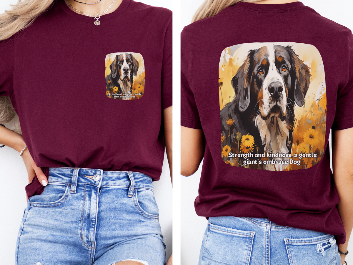Newfoundland Sunflower Gentle Giant Dog T-Shirt – Strength & Kindness in Every Embrace | Unisex Tee