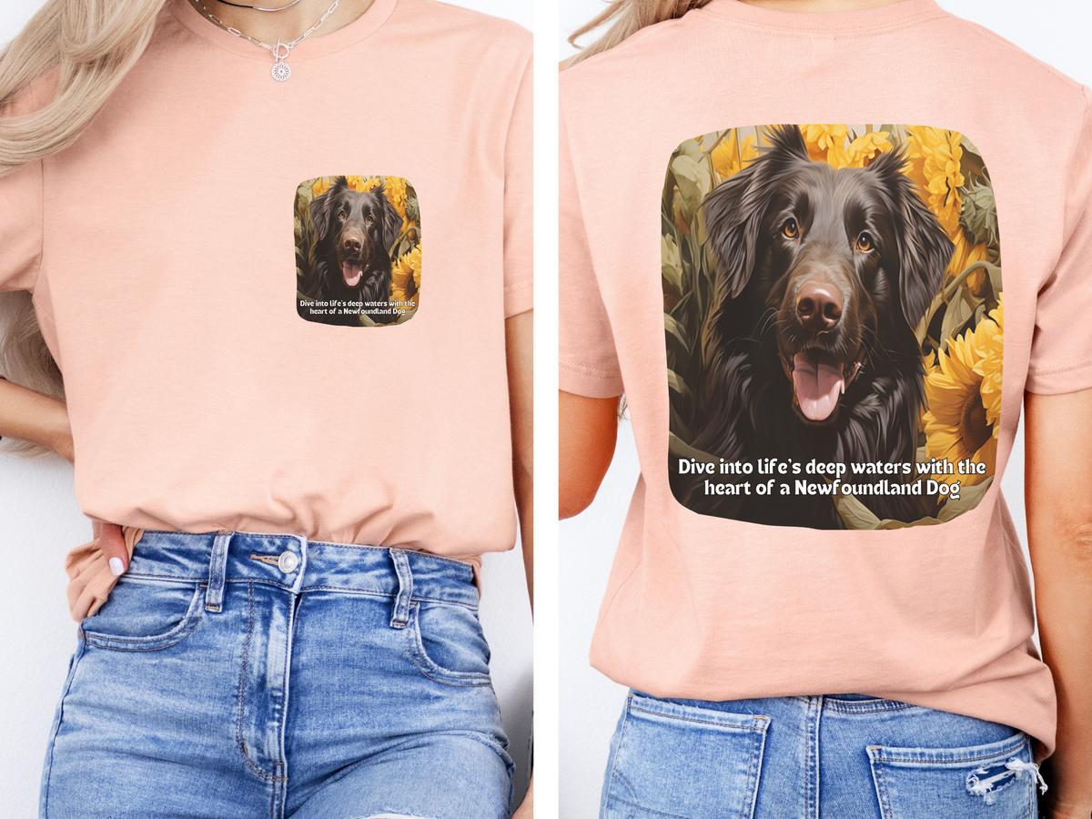 Newfoundland Dog Sunflower T-Shirt – Brave & Loyal Water Dog Tee