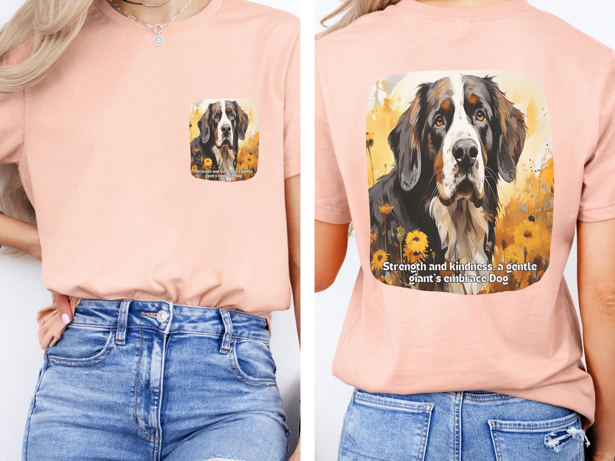 Newfoundland Sunflower Gentle Giant Dog T-Shirt – Strength & Kindness in Every Embrace | Unisex Tee