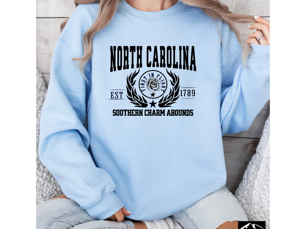 North Carolina State Legacy Sweatshirt – Southern Charm Abounds | Unisex Carolina Pride Crewneck
