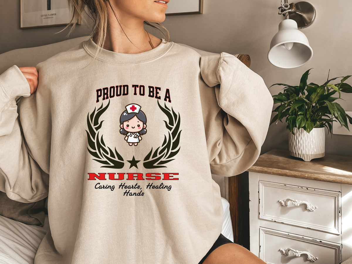 Proud to Be a Nurse Sweatshirt – Unisex Medical Crewneck for Compassionate Caregivers