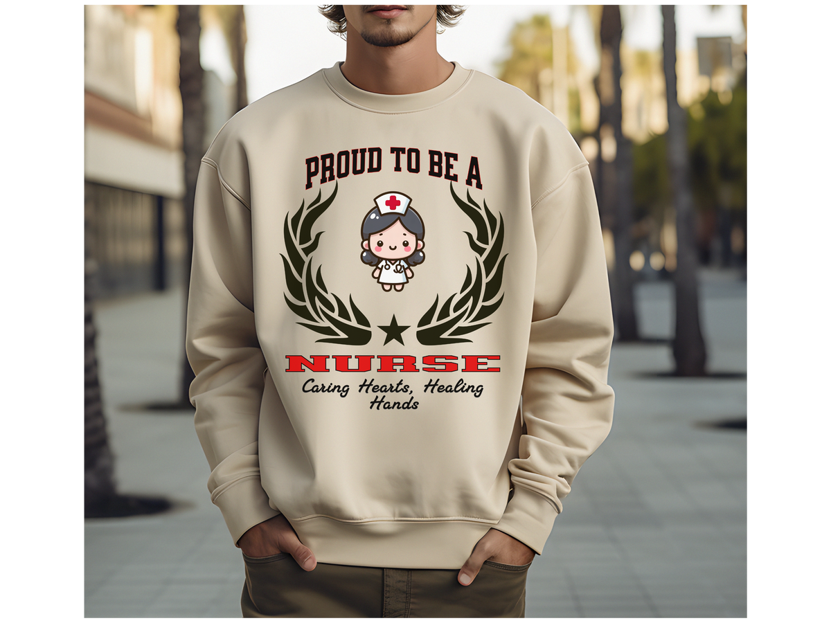 Proud to Be a Nurse Sweatshirt – Unisex Medical Crewneck for Compassionate Caregivers