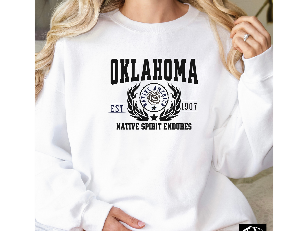 Oklahoma State Legacy Sweatshirt – Native Spirit Endures | Unisex Heritage & Heartland Crewneck