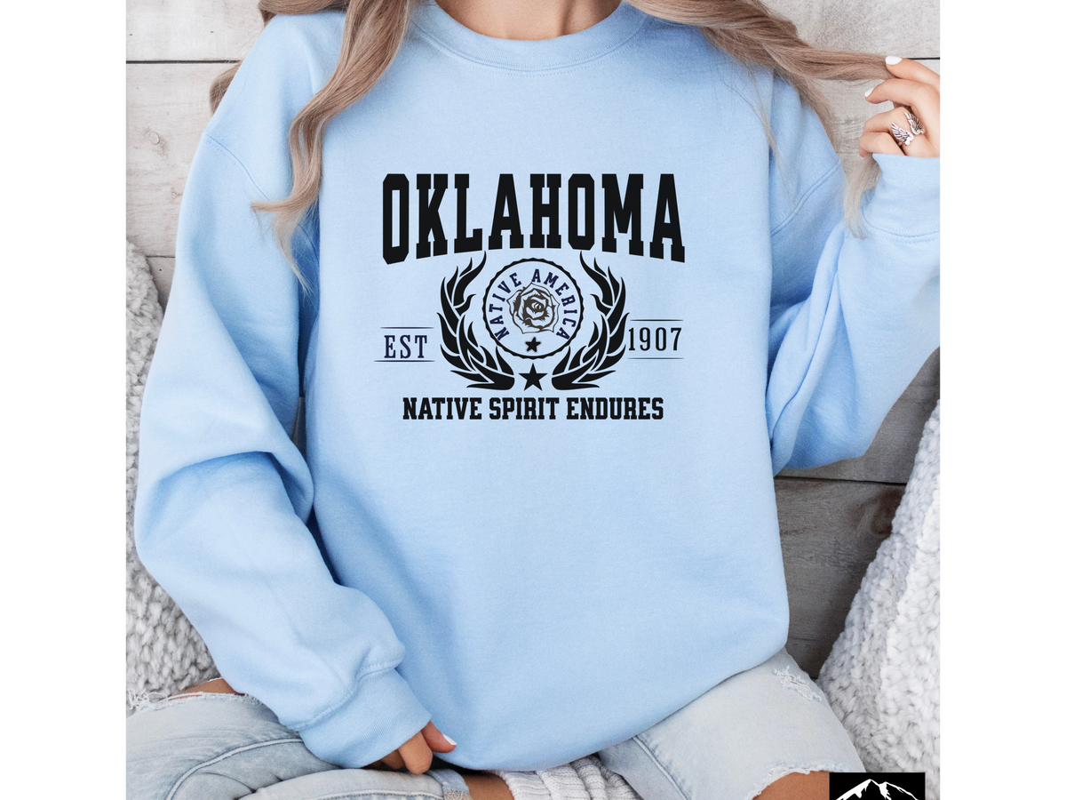 Oklahoma State Legacy Sweatshirt – Native Spirit Endures | Unisex Heritage & Heartland Crewneck