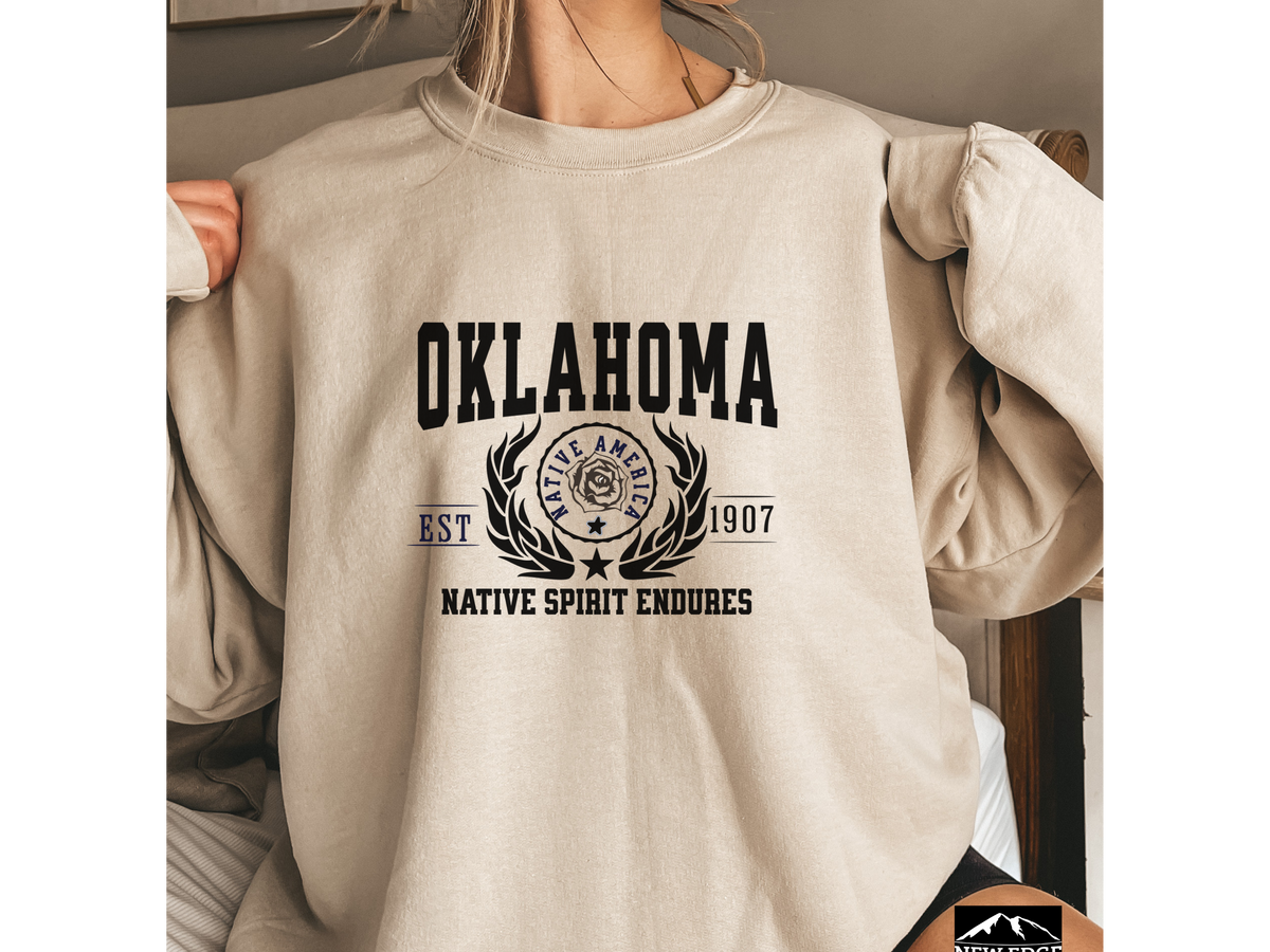 Oklahoma State Legacy Sweatshirt – Native Spirit Endures | Unisex Heritage & Heartland Crewneck