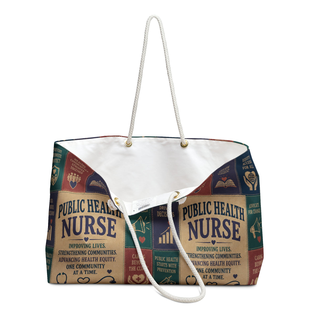 Science Teacher Weekender Bag Inspiring Minds Exploring Possibilities Faux Patchwork Teacher Travel Tote Gift