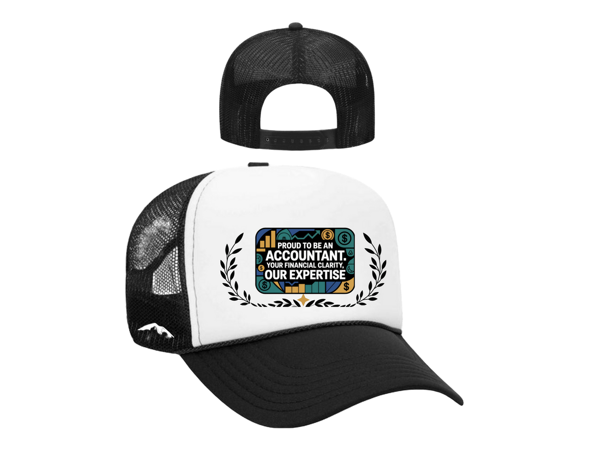 Accountant Trucker Hat – Proud to Be an Accountant | Your Financial Clarity, Our Expertise | CPA & Finance Professional Gift Cap