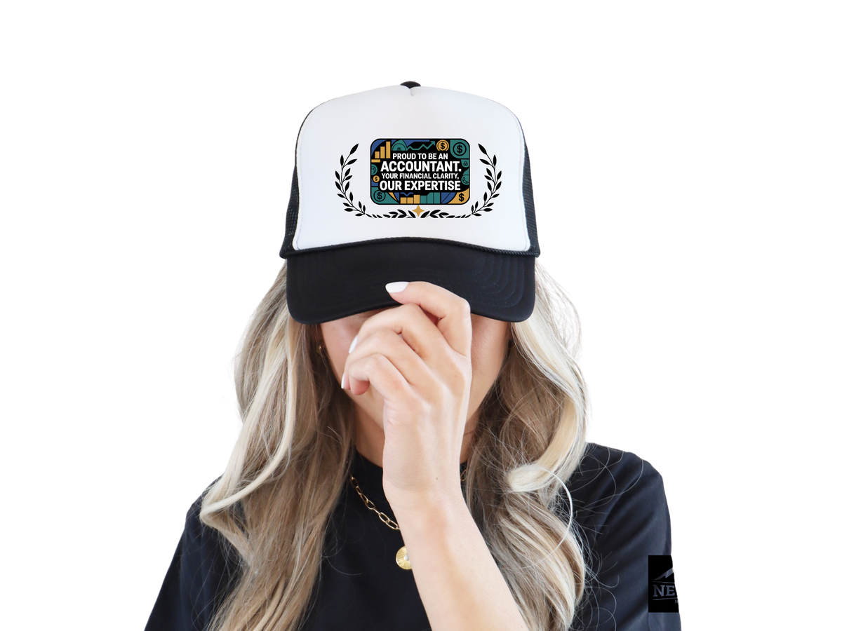 Accountant Trucker Hat – Proud to Be an Accountant | Your Financial Clarity, Our Expertise | CPA & Finance Professional Gift Cap