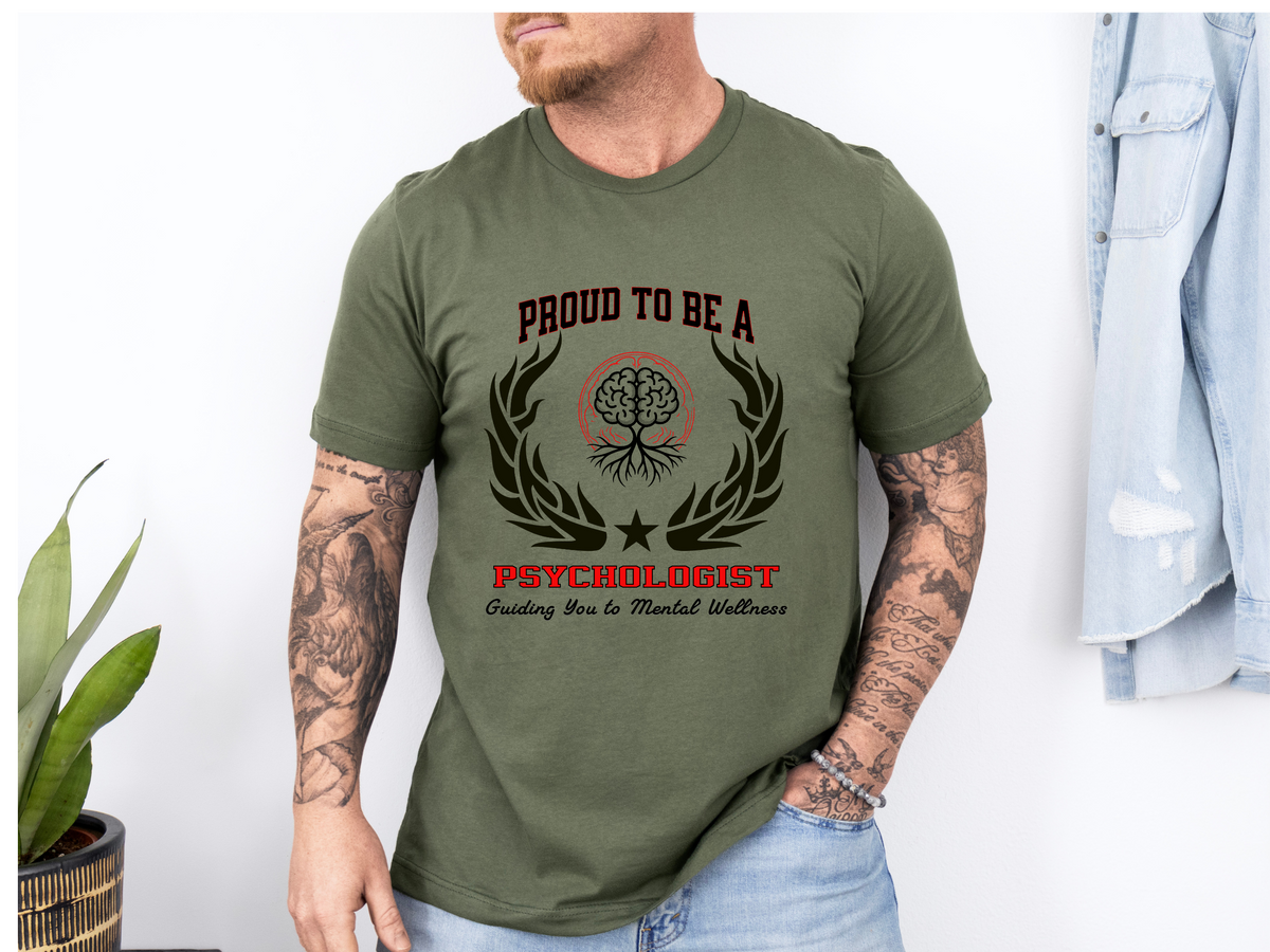 Proud to Be a Psychologist T-Shirt – Unisex Mental Health Support Tee – “Guiding You to Mental Wellness” Inspirational Psychology Shirt