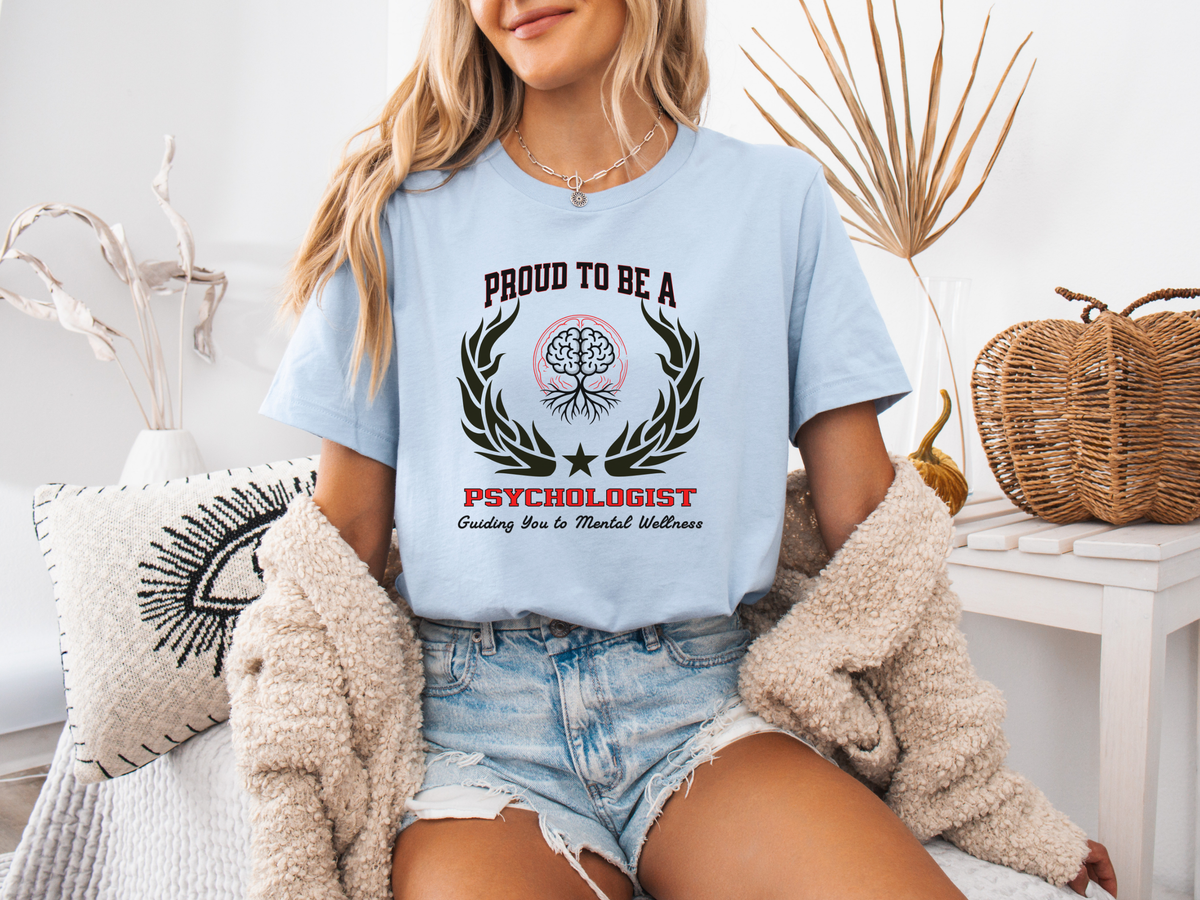 Proud to Be a Psychologist T-Shirt – Unisex Mental Health Support Tee – “Guiding You to Mental Wellness” Inspirational Psychology Shirt