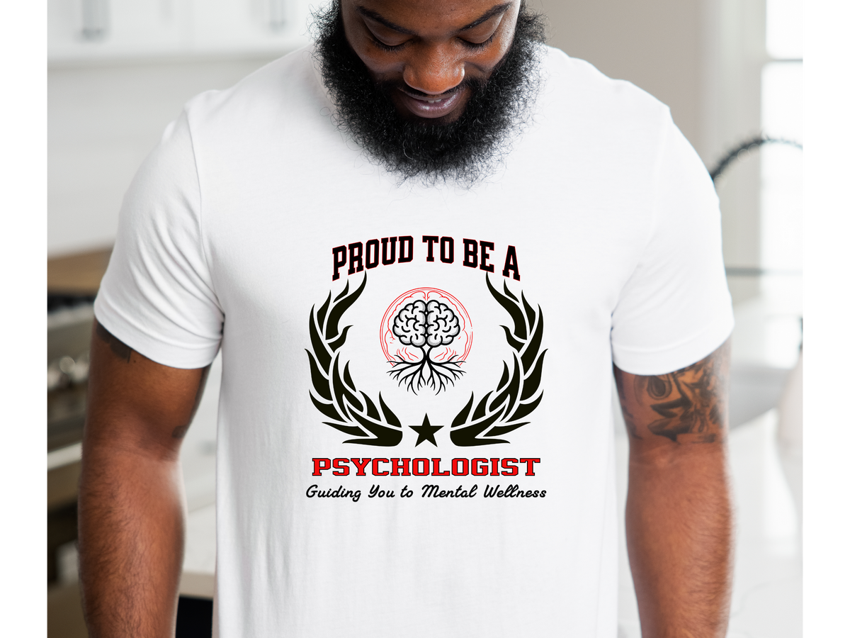 Proud to Be a Psychologist T-Shirt – Unisex Mental Health Support Tee – “Guiding You to Mental Wellness” Inspirational Psychology Shirt