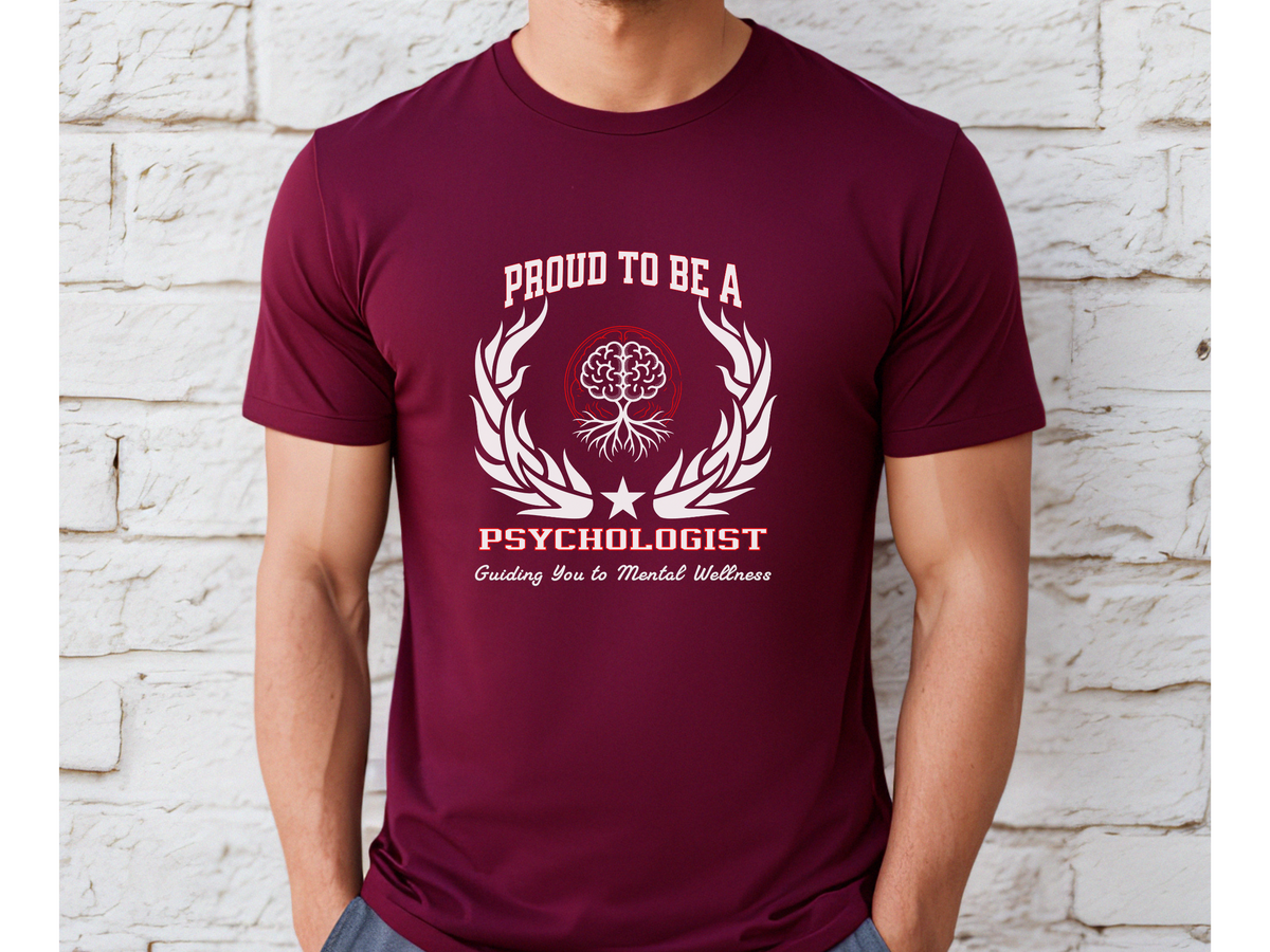 Proud to Be a Psychologist T-Shirt – Unisex Mental Health Support Tee – “Guiding You to Mental Wellness” Inspirational Psychology Shirt