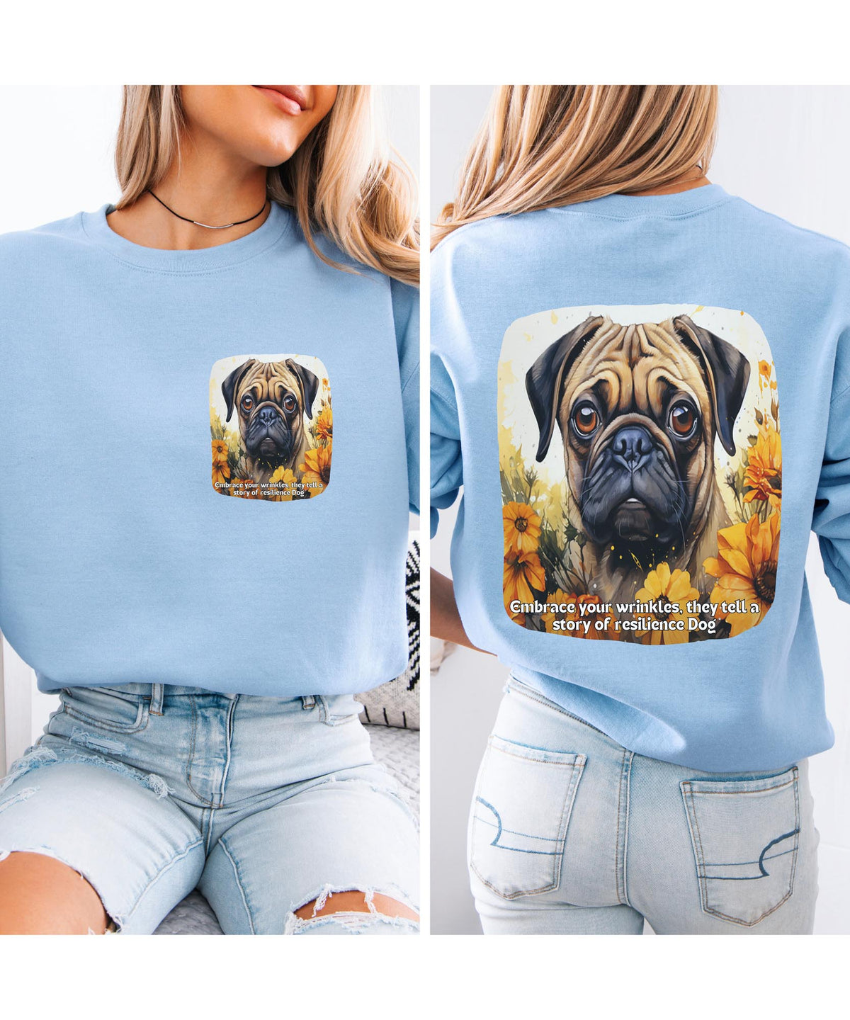 Sunflower Maltese Dog Sweatshirt – Small in Size, Big in Spirit – Unisex Pullover for Dog Lovers