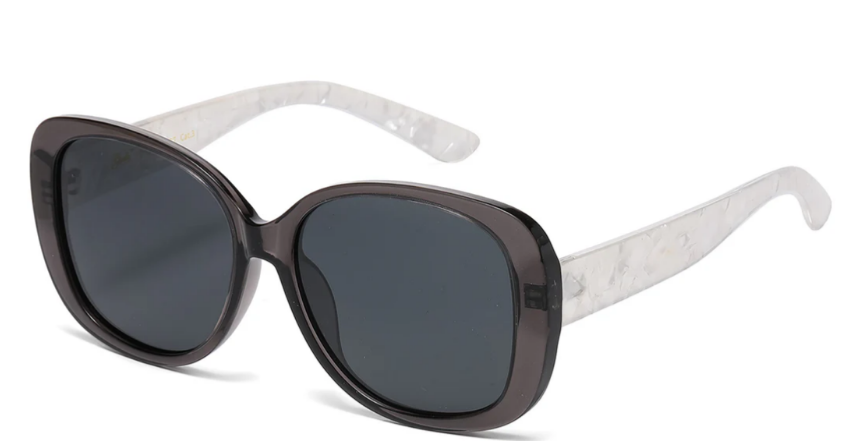 Polarized Giselle PZ-GSL22727 Square Sunglasses – Crystal Two-Tone Frame, TAC Polarized Lenses, UV Protection