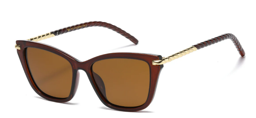 Polarized VG PZ-VG29684 Square Butterfly Sunglasses – Polycarbonate Frame, TAC Polarized Lenses, UV Protection