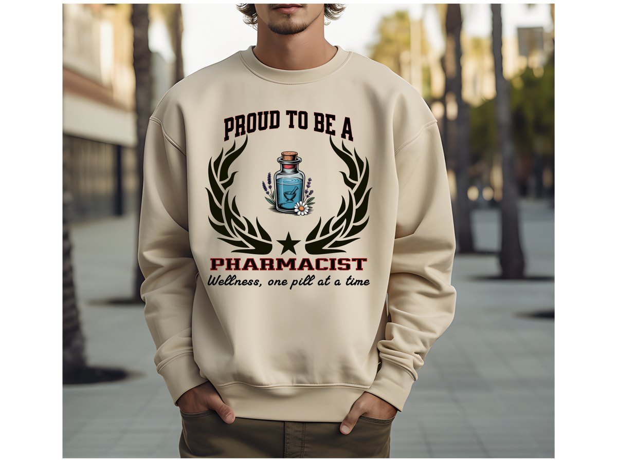 Proud to Be a Pharmacist Sweatshirt – Unisex Pharmacy Crewneck for Medication Experts