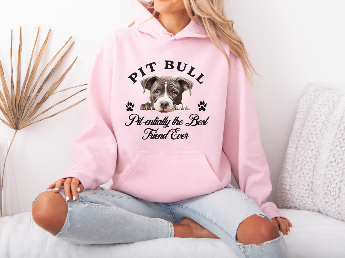 Pit Bull Dog Hoodie – "Pit-enternally the Best Friend Ever" | Unisex Cozy Hoodie for Loyal & Loving Pups