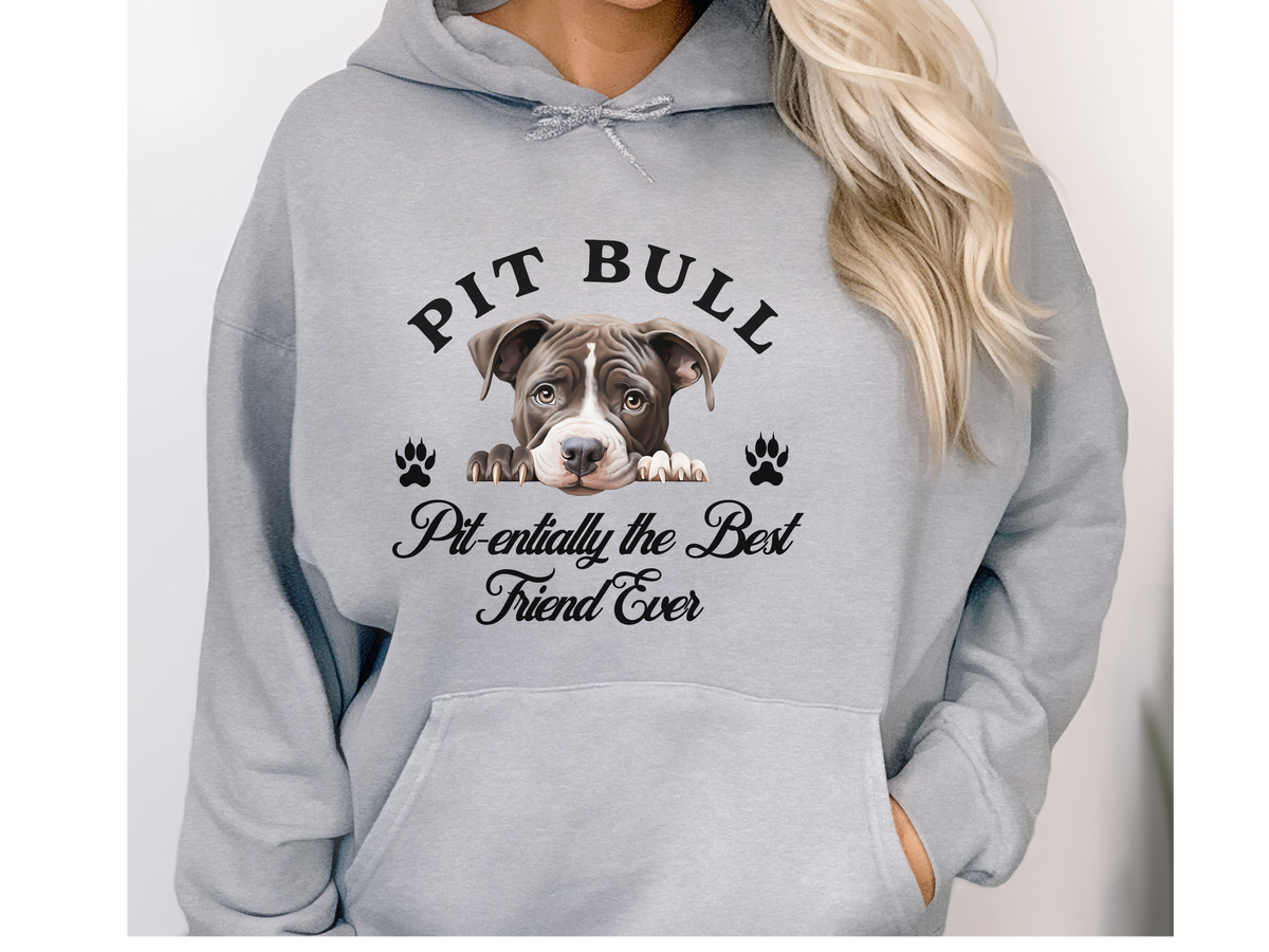 Pit Bull Dog Hoodie – "Pit-enternally the Best Friend Ever" | Unisex Cozy Hoodie for Loyal & Loving Pups