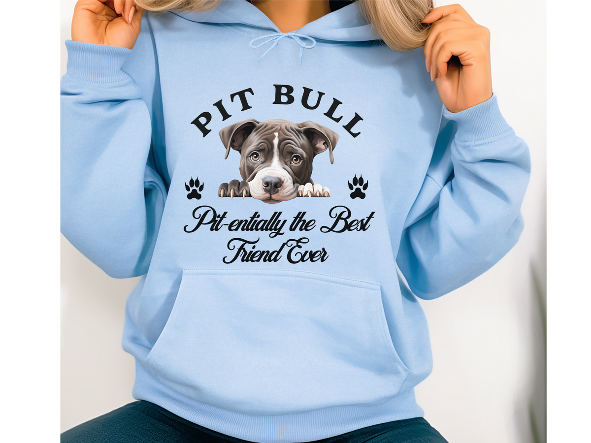 Pit Bull Dog Hoodie – "Pit-enternally the Best Friend Ever" | Unisex Cozy Hoodie for Loyal & Loving Pups
