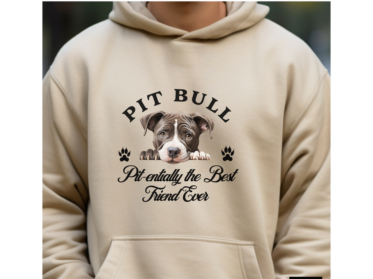 Pit Bull Dog Hoodie – "Pit-enternally the Best Friend Ever" | Unisex Cozy Hoodie for Loyal & Loving Pups