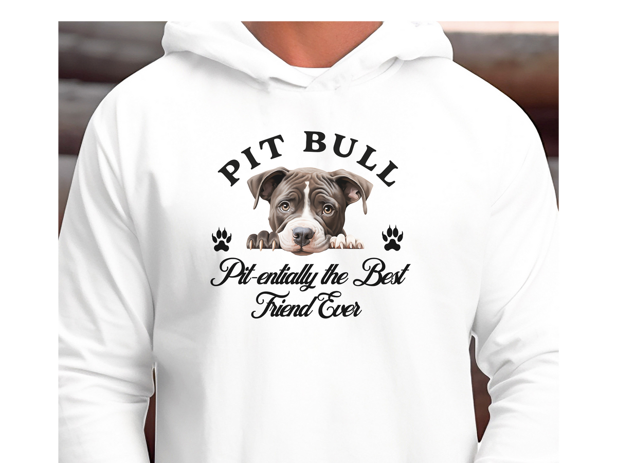 Pit Bull Dog Hoodie – "Pit-enternally the Best Friend Ever" | Unisex Cozy Hoodie for Loyal & Loving Pups