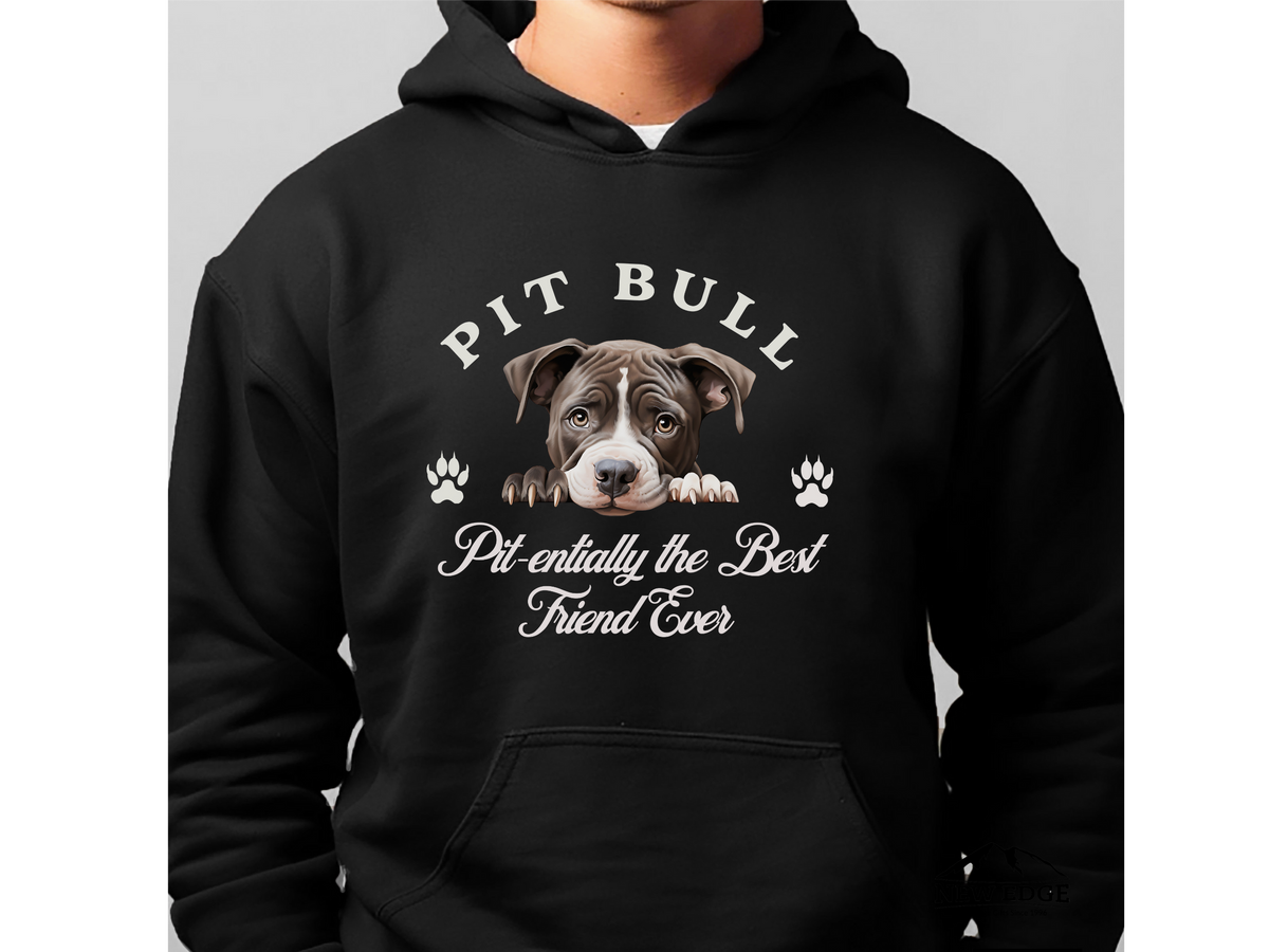 Pit Bull Dog Hoodie – "Pit-enternally the Best Friend Ever" | Unisex Cozy Hoodie for Loyal & Loving Pups