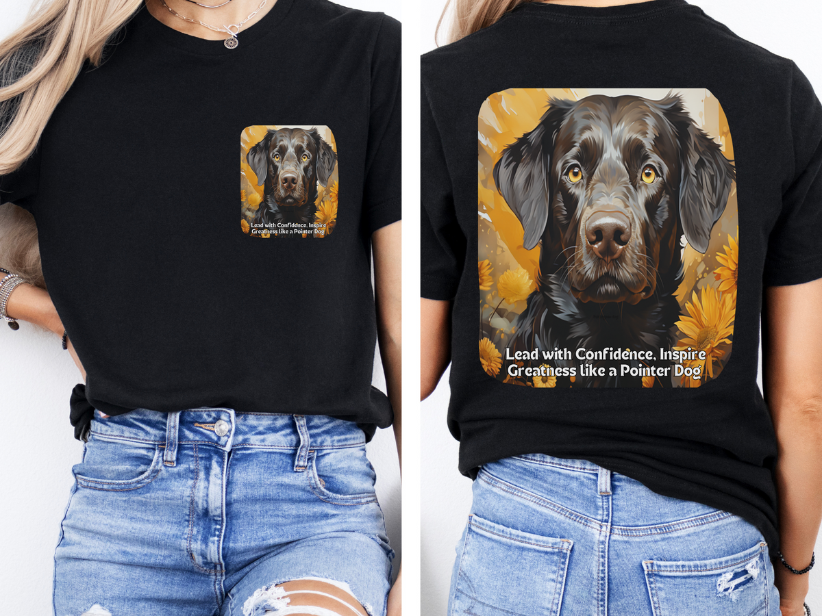 Pointer Sunflower Tee – 'Lead with Confidence' Front & Back Design