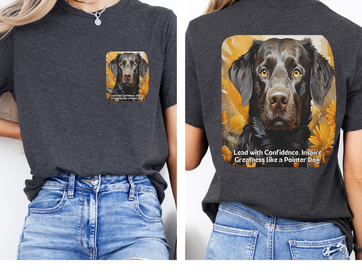 Pointer Sunflower Tee – 'Lead with Confidence' Front & Back Design