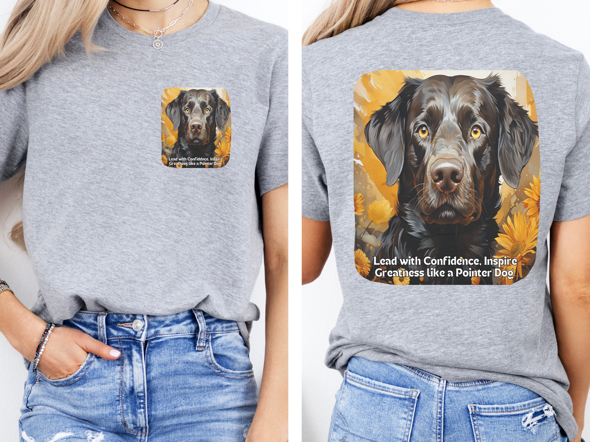 Pointer Sunflower Tee – 'Lead with Confidence' Front & Back Design