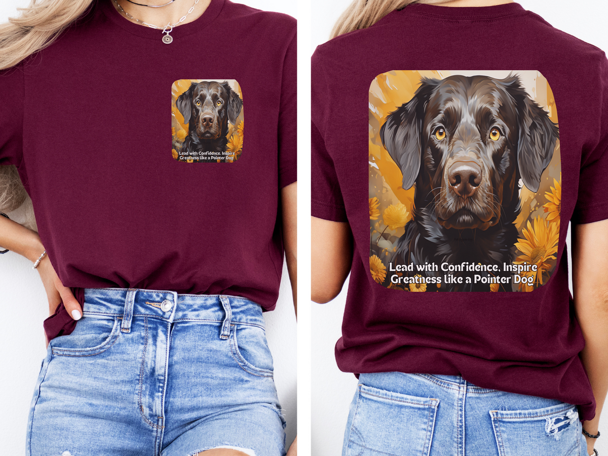 Pointer Sunflower Tee – 'Lead with Confidence' Front & Back Design