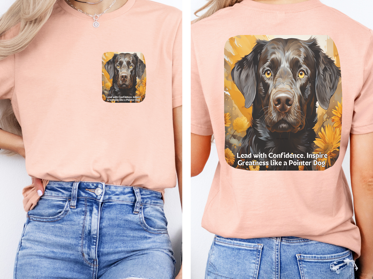 Pointer Sunflower Tee – 'Lead with Confidence' Front & Back Design