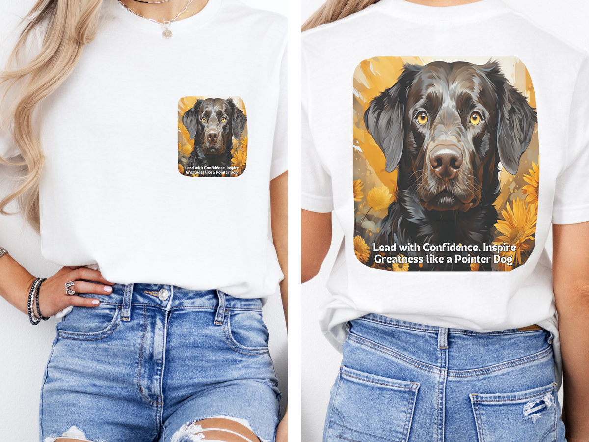 Pointer Sunflower Tee – 'Lead with Confidence' Front & Back Design