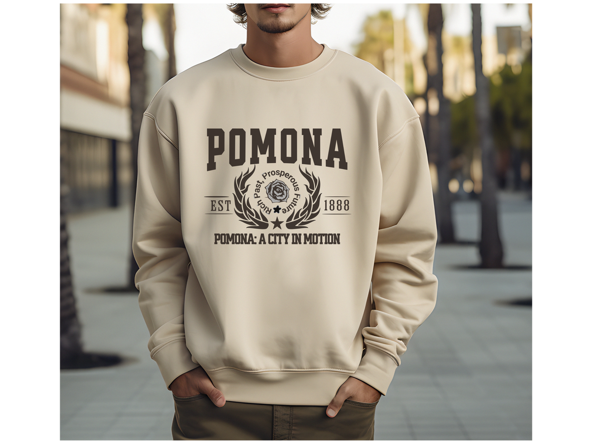 Pomona Legacy Unisex Sweatshirt "A City in Motion" Vintage California Style