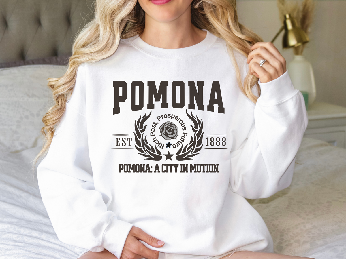 Pomona Legacy Unisex Sweatshirt "A City in Motion" Vintage California Style
