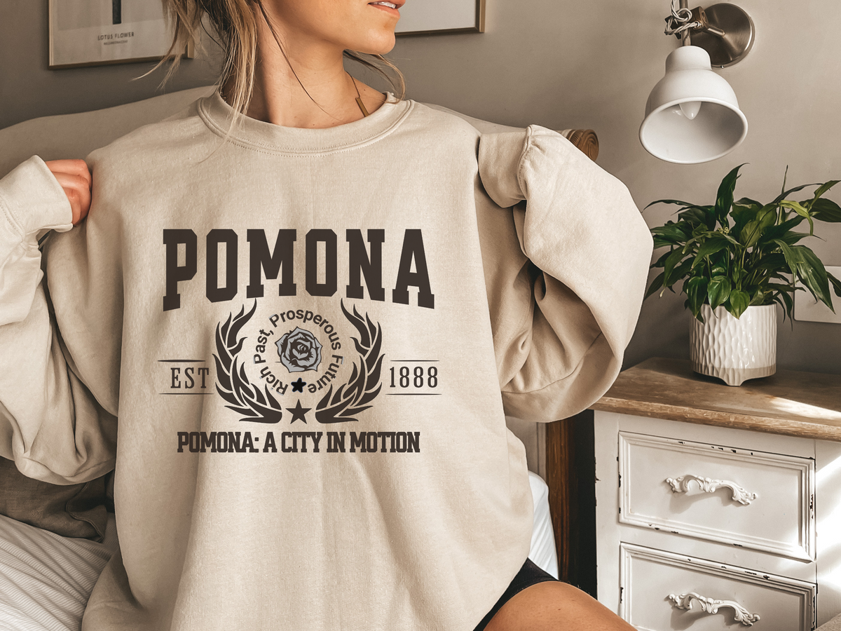 Pomona Legacy Unisex Sweatshirt "A City in Motion" Vintage California Style