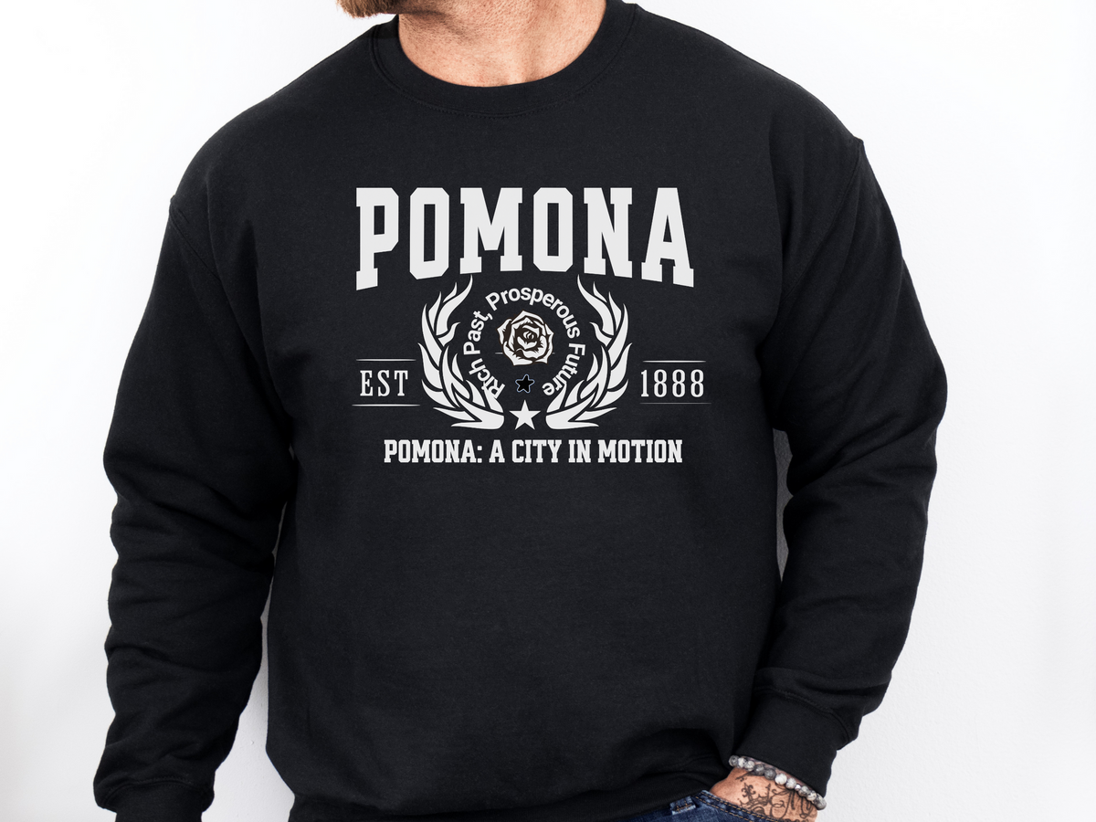 Pomona Legacy Unisex Sweatshirt "A City in Motion" Vintage California Style