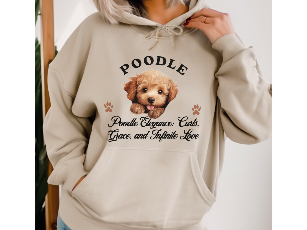 Poodle Dog Hoodie – "Poodle Elegance: Curls, Grace, and Infinite Love" | Unisex Cozy Hoodie for Stylish Companions