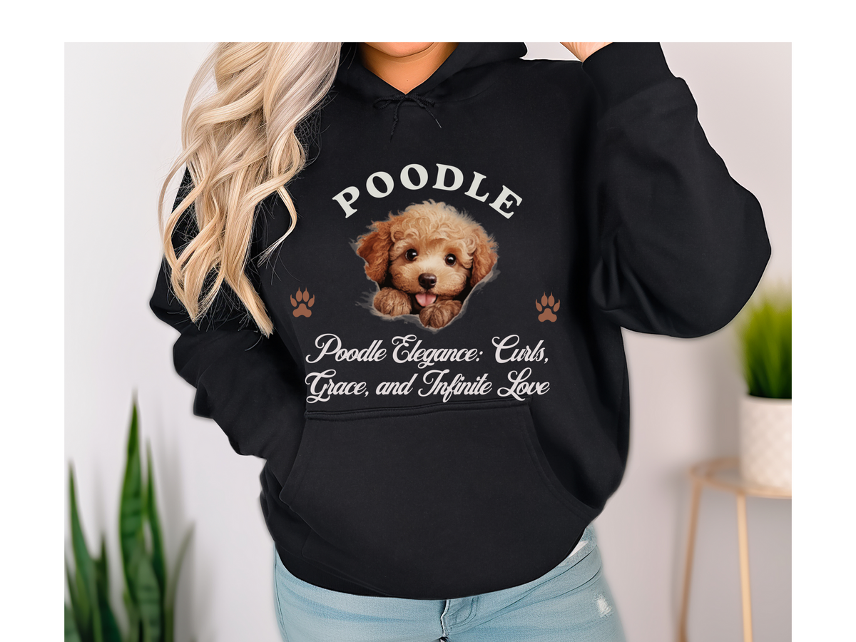 Poodle Dog Hoodie – "Poodle Elegance: Curls, Grace, and Infinite Love" | Unisex Cozy Hoodie for Stylish Companions