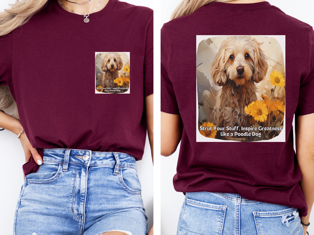 Sunflower Poodle Dog T-Shirt – Strut Your Stuff & Inspire Greatness | Unisex Tee