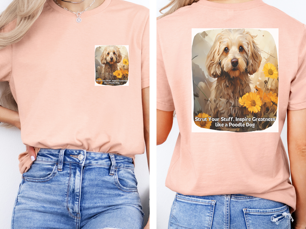 Sunflower Poodle Dog T-Shirt – Strut Your Stuff & Inspire Greatness | Unisex Tee