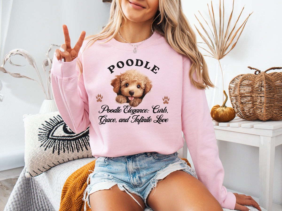 Poodle Sweatshirt – Poodle Elegance: Curls, Grace, and Infinite Love – Unisex Dog Lover Apparel